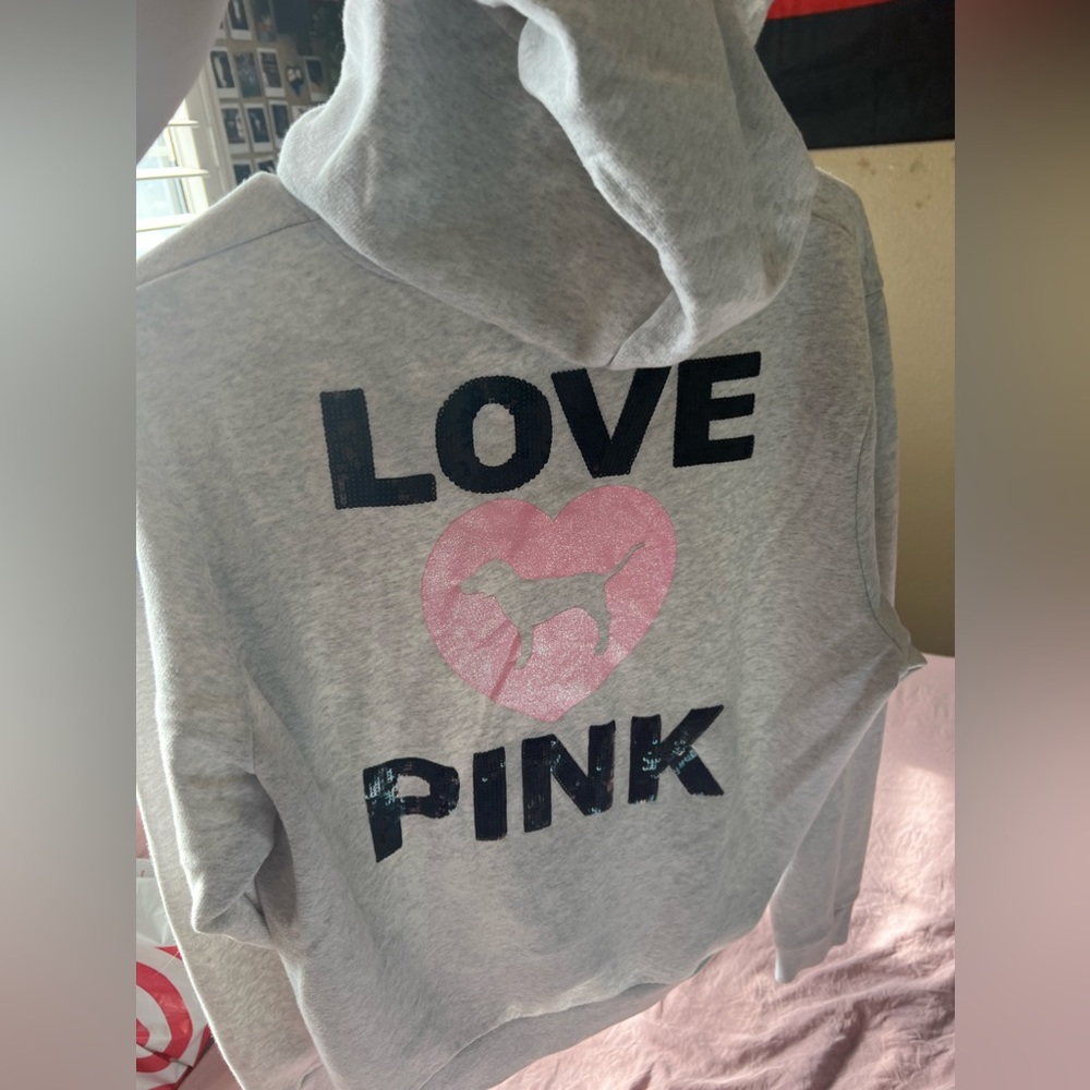 PINK zip up hoodie